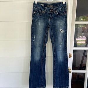 Decree Boot Cut Jeans with Distressed Details